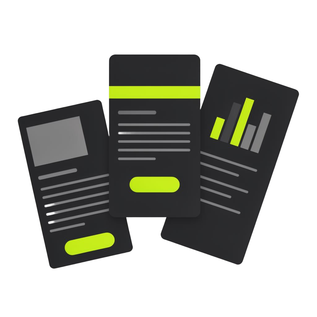 B2B content marketing strategy illustration showing blog posts, SEO analytics, and content documents